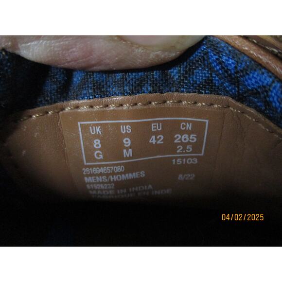 USED Clarks Mens Malwood Lace Leather Shoe, Tan Leather- Size 9 main image 10